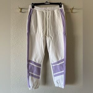 NWT Eleven Venus Williams Collegiate Track Pants Liquid Lilac White Women’s M